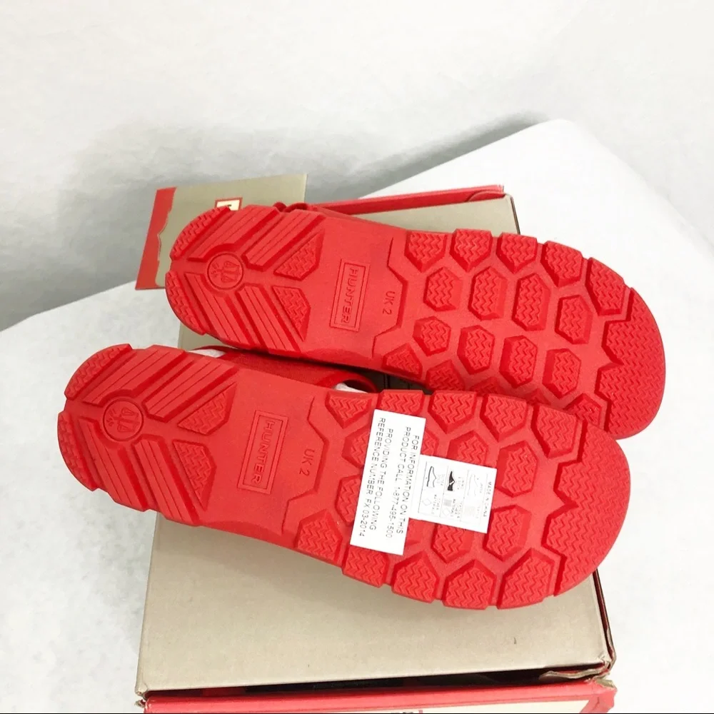 NEW Hunter Boots Kids Velcro Outdoor Sandals, Size 3 Boys, Size 4 Girls, Red